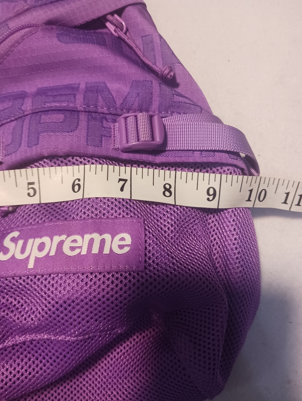 SUPREME LOGO SLING PACK BACKPACK Purple - Picture 9 of 13